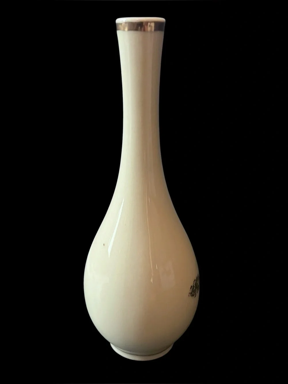Vintage Japanese Ume (Plum Blossoms) Ceramic Bud Vase